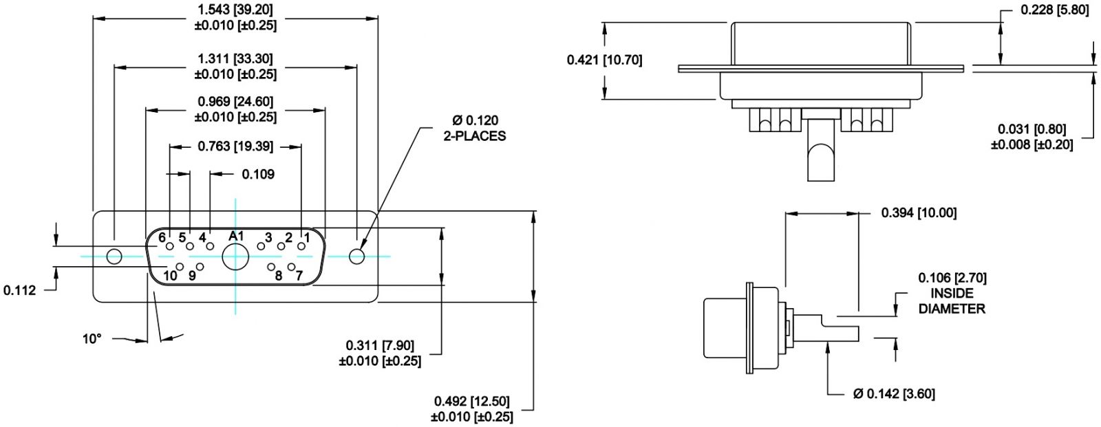 מחבר קונקטור NORCOMP 680M11W1203L201